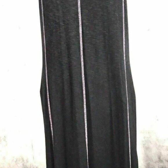 Long Vest Duster Black and Pink Stitching Y - Picture 4 of 11